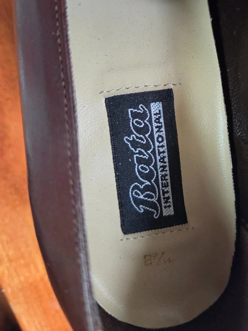 classic brown leather loafers and sturdy block heel from bata international shoe